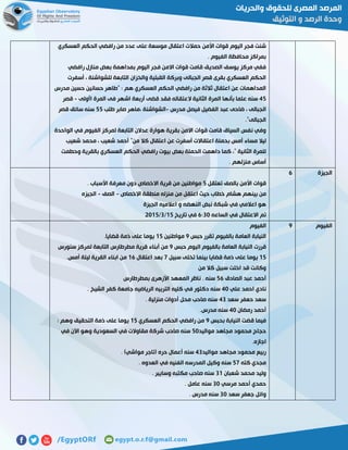 ‫الحكم‬ ‫رافضي‬ ‫من‬ ‫عدد‬ ‫على‬ ‫موسعة‬ ‫اعتقال‬ ‫حمالت‬ ‫األمن‬ ‫قوات‬ ‫اليوم‬ ‫فجر‬ ‫شنت‬‫العسكري‬
. ‫الفيوم‬ ‫محافظة‬ ‫بمراكز‬
‫رافضي‬ ‫منازل‬ ‫بعض‬ ‫بمداهمة‬ ‫اليوم‬ ‫فجر‬ ‫االمن‬ ‫قوات‬ ‫قامت‬ ‫الصديق‬ ‫يوسف‬ ‫مركز‬ ‫ففي‬
‫أسفرت‬ ، ‫للشواشنة‬ ‫التابعة‬ ‫والخزان‬ ‫القبلية‬ ‫وبركة‬ ‫الجبالى‬ ‫قصر‬ ‫بقرى‬ ‫العسكري‬ ‫الحكم‬
‫مدرس‬ ‫حسين‬ ‫حسانين‬ ‫"طاهر‬ : ‫هم‬ ‫العسكري‬ ‫الحكم‬ ‫رافضي‬ ‫من‬ ‫ثالثة‬ ‫اعتقال‬ ‫عن‬ ‫المداهمات‬
22‫الثانية‬ ‫المرة‬ ‫بأنها‬ ‫علما‬ ‫سنه‬‫ال‬‫اأولى‬ ‫المرة‬ ‫فى‬ ‫اشهر‬ ‫أربعة‬ ‫قضى‬ ‫فقد‬ ‫عتقاله‬-‫قصر‬
‫مدرس‬ ‫فيصل‬ ‫الفضيل‬ ‫عبد‬ ‫ضاحى‬ ، ‫الجبالى‬-‫طلب‬ ‫صابر‬ ‫،ماهر‬ ‫الشواشنة‬22‫قصر‬ ‫سائق‬ ‫سنه‬
."‫الجبالى‬
‫الواحدة‬ ‫في‬ ‫الفيوم‬ ‫لمركز‬ ‫التابعة‬ ‫عدالن‬ ‫هوارة‬ ‫بقرية‬ ‫االمن‬ ‫قوات‬ ‫قامت‬ ‫السياق‬ ‫نفس‬ ‫وفي‬
‫مس‬ ‫ليال‬‫شعيب‬ ‫محمد‬ ، ‫شعيب‬ ‫أحمد‬ "‫من‬ ‫كال‬ ‫اعتقال‬ ‫عن‬ ‫أسفرت‬ ‫اعتقاالت‬ ‫بحملة‬ ‫أمس‬ ‫اء‬
‫وحطمت‬ ‫بالقرية‬ ‫العسكري‬ ‫الحكم‬ ‫رافضي‬ ‫بيوت‬ ‫بعض‬ ‫الحملة‬ ‫داهمت‬ ‫كما‬ ،" ‫الثانية‬ ‫للمرة‬
. ‫منزلهم‬ ‫أساس‬
‫الجيزة‬5
‫تعتقل‬ ‫بالصف‬ ‫األمن‬ ‫قوات‬2. ‫األسباب‬ ‫معرفة‬ ‫دون‬ ‫االخصاص‬ ‫قرية‬ ‫من‬ ‫مواطنين‬
‫هشا‬ ‫بينهم‬ ‫من‬‫االخصاص‬ ‫منطقة‬ ‫منزله‬ ‫من‬ ‫اعتقل‬ ‫حيث‬ ‫خطاب‬ ‫م‬-‫الصف‬-‫الجيزه‬
‫الجيزة‬ ‫اعالميه‬ ‫و‬ ‫النهضه‬ ‫نبض‬ ‫شبكة‬ ‫في‬ ‫اعالمي‬ ‫هو‬
‫الساعه‬ ‫في‬ ‫االعتقال‬ ‫تم‬5:71‫تاريخ‬ ‫في‬02/7/5102
‫الفيوم‬1‫الفيوم‬
‫حبس‬ ‫تقرر‬ ‫بالفيوم‬ ‫العامة‬ ‫النيابة‬1‫مواطنين‬02.‫قضايا‬ ‫ذمة‬ ‫على‬ ‫يوما‬
‫بال‬ ‫العامة‬ ‫النيابة‬ ‫قررت‬‫حبس‬ ‫اليوم‬ ‫فيوم‬1‫سنورس‬ ‫لمركز‬ ‫التابعة‬ ‫مطرطارس‬ ‫قرية‬ ‫أبناء‬ ‫من‬
02‫سبيل‬ ‫تخلى‬ ‫بينما‬ ‫قضايا‬ ‫ذمة‬ ‫على‬ ‫يوما‬1‫اعتقال‬ ‫بعد‬05.‫أمس‬ ‫ليلة‬ ‫القرية‬ ‫ابناء‬ ‫من‬
‫من‬ ‫كال‬ ‫سبيل‬ ‫اخلت‬ ‫قد‬ ‫وكانت‬
‫الصادق‬ ‫عبد‬ ‫أحمد‬25‫بمطرطارس‬ ‫األزهرى‬ ‫المعهد‬ ‫ناظر‬ . ‫سنه‬
‫علي‬ ‫احمد‬ ‫نادي‬21‫ا‬ ‫كليه‬ ‫في‬ ‫دكتور‬ ‫سنه‬. ‫الشيخ‬ ‫كفر‬ ‫جامعة‬ ‫الرياضيه‬ ‫لتربيه‬
‫سعد‬ ‫حعفر‬ ‫سعد‬27. ‫منزلية‬ ‫أدوات‬ ‫محل‬ ‫صاحب‬ ‫سنه‬
‫رمضان‬ ‫أحمد‬21.‫مدرس‬ ‫سنه‬
‫بحبس‬ ‫النيابة‬ ‫قضت‬ ‫فيما‬1‫العسكري‬ ‫الحكم‬ ‫رافضي‬ ‫من‬02: ‫وهم‬ ‫التحقيق‬ ‫ذمة‬ ‫على‬ ‫يوما‬
‫مواليد‬ ‫مجاهد‬ ‫محمود‬ ‫حجاج‬21‫في‬ ‫اآلن‬ ‫وهو‬ ‫السعودية‬ ‫في‬ ‫مقاوالت‬ ‫شركة‬ ‫صاحب‬ ‫سنه‬
‫اجاز‬.‫ه‬
‫مواليد‬ ‫مجاهد‬ ‫محمود‬ ‫ربيع‬27. )‫مواشي‬ ‫(تاجر‬ ‫حره‬ ‫أعمال‬ ‫سنه‬
‫كته‬ ‫مجدي‬21. ‫العدوه‬ ‫في‬ ‫الفنيه‬ ‫المدرسه‬ ‫وكيل‬ ‫سنه‬
‫شعبان‬ ‫محمد‬ ‫وليد‬70. ‫وسايبر‬ ‫مكتبه‬ ‫صاحب‬ ‫سنه‬
‫مرسي‬ ‫أحمد‬ ‫حمدي‬71. ‫عامل‬ ‫سنه‬
‫سعد‬ ‫جعفر‬ ‫وائل‬71. ‫مدرس‬ ‫سنه‬
 