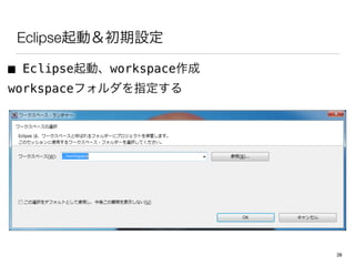 EclipseӣO
 Eclipseӡworkspace
workspaceեָ
38
 