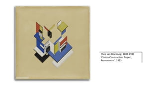Theo van Doesburg, 1883-1931
‘Contra-Construction Project,
Axonometric’, 1923
 