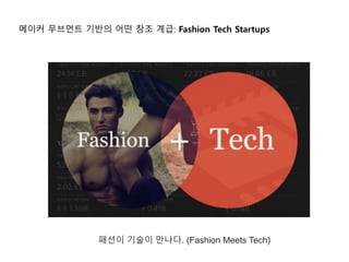 메이커 무브먼트 기반의 어떤 창조 계급: Fashion Tech Startups
패션이 기술이 만나다. (Fashion Meets Tech)
 