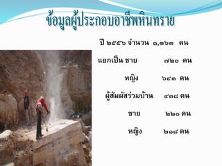 ปี ๒๕๕๖ จานวน ๑,๓๖๓ คน
แยกเป็น ชาย ๗๒๐ คน
หญิง ๖๔๓ คน
ผู้สัมผัสร่วมบ้าน ๔๓๘ คน
ชาย ๒๒๐ คน
หญิง ๒๑๘ คน
 