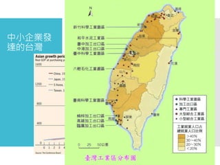 中小企業發
達的台灣
 
