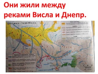 Они жили между
реками Висла и Днепр.
 
