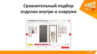 Сравнительный подбор
отделок внутри и снаружи
 