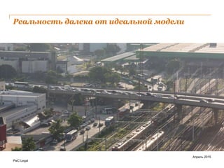 PwC Legal
Реальность далека от идеальной модели
Апрель 2015