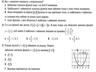 Інформаційно-дослідницький проект застосування похідної