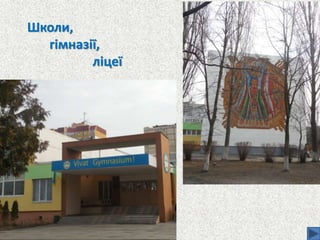 Школи,
гімназії,
ліцеї
 