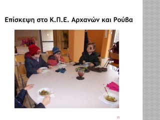 22
Επίσκεψη στο Κ.Π.Ε. Αρχανών και Ρούβα
 