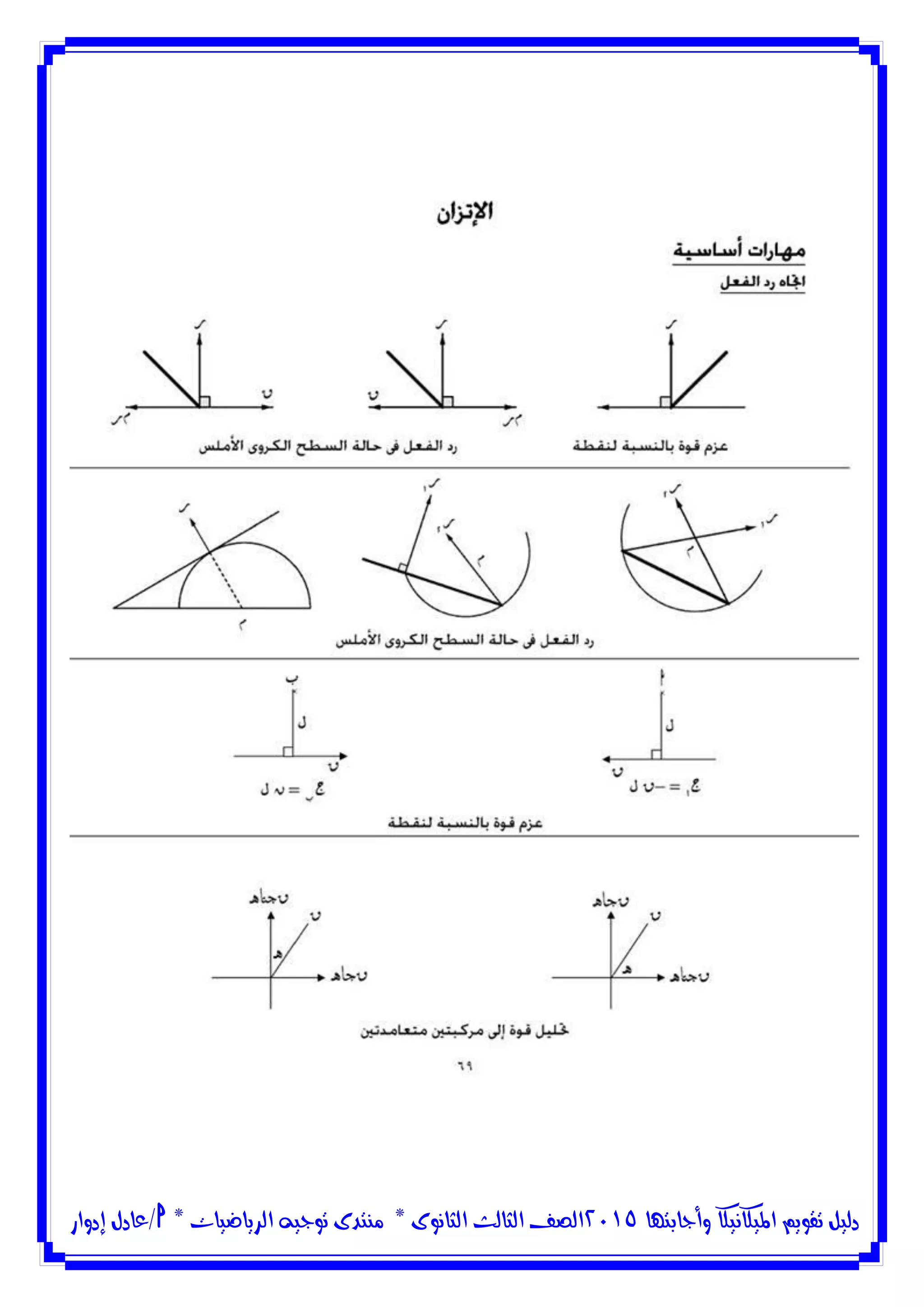 ‫وأجابتها‬ ‫امليكانيكا‬ ‫تقويم‬ ‫دليل‬5102‫الثانوى‬ ‫الثالث‬ ‫الصف‬*‫منتدى‬‫الرياضيات‬ ‫توجيه‬*‫/عادل‬‫إدوار‬
 