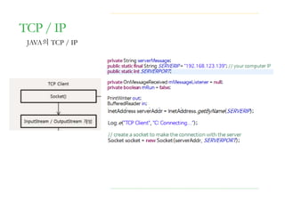 TCP / IP
JAVA의 TCP / IP
 