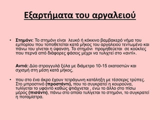Εξαρτήματα του αργαλειού
• Στημόνι: Το στημόνι είναι λευκό ή κόκκινο βαμβακερό νήμα του
εμπορίου που τοποθετείται κατά μήκος του αργαλειού τεντωμένο και
πάνω του γίνεται η ύφανση. Το στημόνι προμηθεύεται σε κούκλες
που περνά από διάφορες φάσεις μέχρι να τυλιχτεί στο «αντί».
Αντιά: Δύο στρογγυλά ξύλα με διάμετρο 10-15 εκατοστών και
σχισμή στη μέση κατά μήκος,
• που στο ένα άκρο έχουν τετράγωνη κατάληξη με τέσσερις τρύπες.
Στο μπροστινό (προστάντι), που το συγκρατεί η κουρούνα,
τυλίγεται το υφαντό καθώς φτιάχνεται , ενώ το άλλο στο πίσω
μέρος (πισάντι), πάνω στο οποίο τυλίγεται το στημόνι, το συγκρατεί
η ποταμίστρα.
 