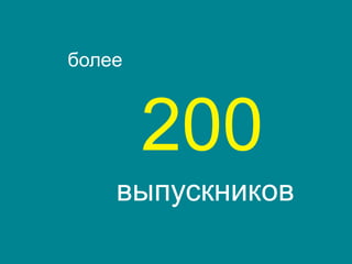 200
выпускников
более
 