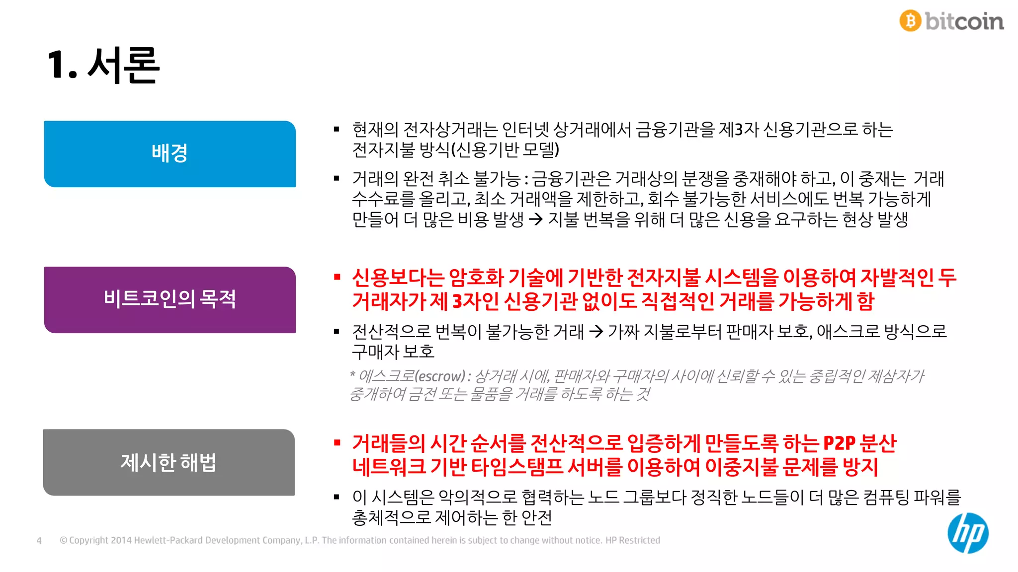 비트코인 개인간 전자화폐시스템 요약 설명 | PDF