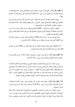 82
5)9()(
)65.33( %
.
.
.
)2000(
.
)1999(
.
*)60( %
:
14)13()(
)55.33( %.
.
.
15)14()(
)50.67( %)44(
.
 