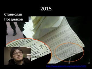 2015
Станислав
Поздняков
http://www.golosinfo.org/ru/articles/1651
 