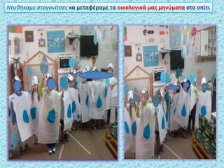 Ντυθήκαμε σταγονίτσες κα μεταφζραμε τα οικολογικά μασ μθνφματα ςτο ςπίτι
 