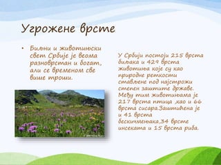 Животињски и биљни свет србије | PPT