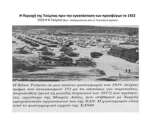 Η Περιοχή της Τούμπας πριν την εγκατάσταση των προσφύγων το 1922
1919.Η Κ.Τούμπα (Φωτ.. Αναδημοσίευση από το Τενεκεδένιο Σχολείο)
 