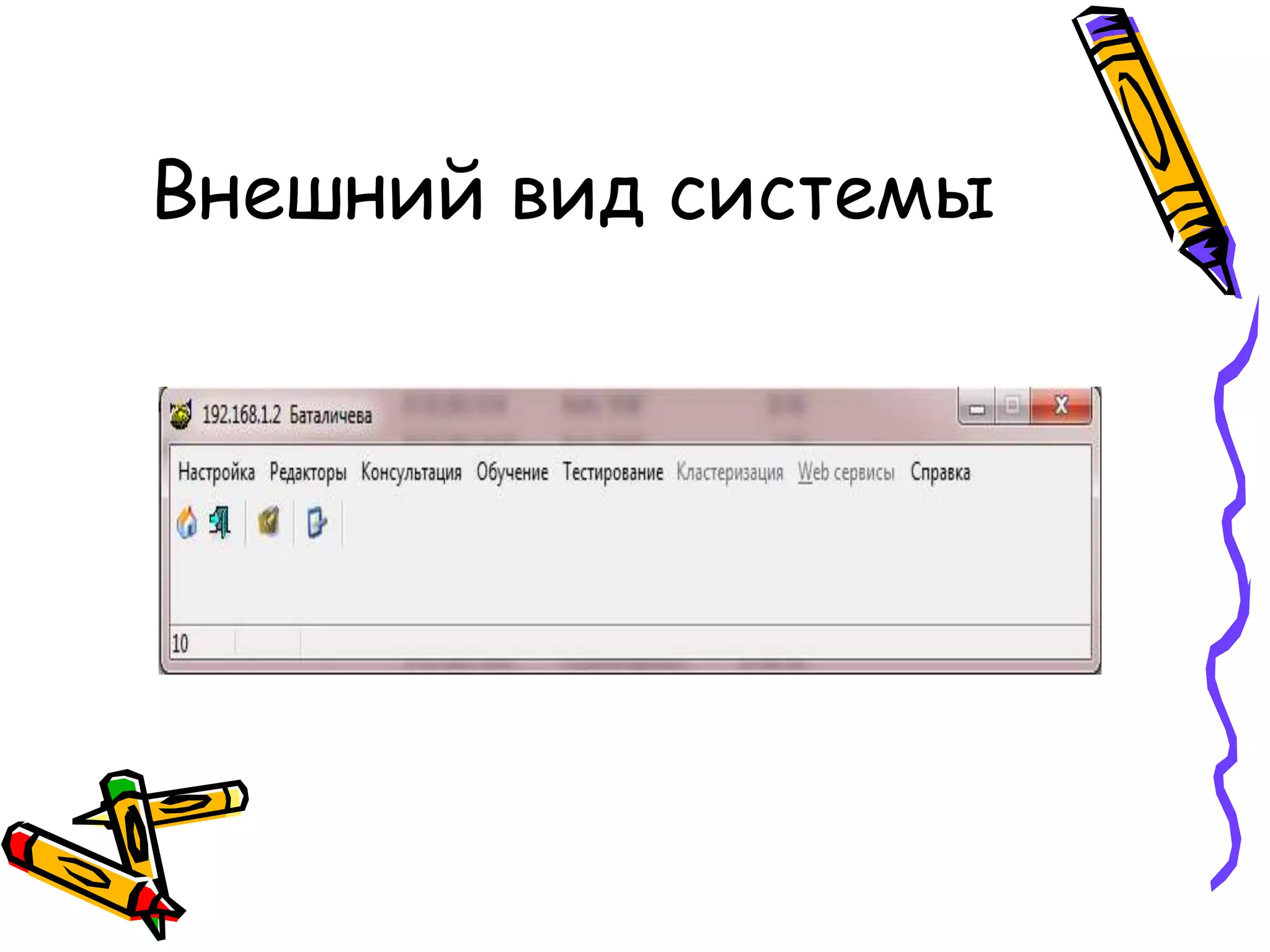 Внешний вид системы
 