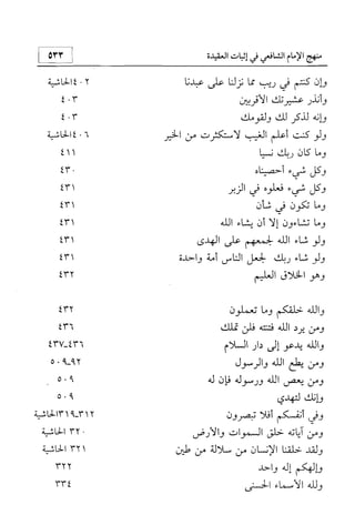 منهج الإمام الشافعي رحمه الله تعالى في إثبات العقيدة