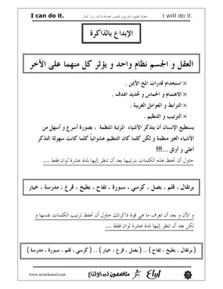 I can do it. I will do it.
www.nezarkamal.com 7
×.
×.
×.
×.
!!!...
...
...
)) .. () .. ((
 