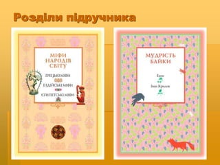 Розділи підручника
 