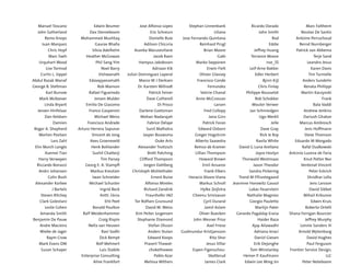 Manuel Toscano
John Sutherland
Remo Knops
Juan Marquez
Chris Hopf
Marc Faeh
Urquhart Wood
Lise Tormod
Curtis L. Sippel
Abdul Razak Manaf
George B. Steltman
Karl Burrow
Mark McKeever
Linda Bryant
Jeroen Hinfelaar
Dan Keldsen
Damien
Roger A. Shepherd
Morten Povlsen
Lars Zahl
Elin Mørch Langlo
Xuemei Tian
Harry Verwayen
Riccardo Bonazzi
André Johansen
Colin Bush
Alexander Korbee
J Bartels
Steven Ritchey
Clark Golestani
Leslie Cohen
Amanda Smith
Benjamin De Pauw
Andre Macieira
Wiebe de Jager
Raym Crow
Mark Evans DM
Susan Schaper
Marc Faltheim
Nicolas De Santis
Antoine Perruchoud
Bernd Nurnberger
Patrick van Abbema
Terje Sand
Leandro Jesus
Karen Davis
Tim Turmelle
Anders Sundelin
Renata Phillippi
Martin Kaczynski
Frank
Bala Vaddi
Andrew Jenkins
Dariush Ghatan
Marcus Ambrosch
Jens Hoffmann
Steve Thomson
Eduardo M Morgado
Rafal Dudkowski
António Lucena de Faria
Knut Petter Nor
Ventenat Vincent
Peter Eckrich
Shridhar Lolla
Jens Larsson
David Sibbet
Mihail Krikunov
Edwin Kruis
Roberto Ortelli
Shana Ferrigan Bourcier
Jeffrey Murphy
Lonnie Sanders III
Arnold Wytenburg
David Hughes
Paul Ferguson
Frontier Service Design,
LLC
Peter Noteboom
Ricardo Dorado
John Smith
Rod
Eddie
Jeffrey Huang
Terrance Moore
nse_55
Leif-Arne Bakker
Edler Herbert
Björn Kijl
Chris Finlay
Philippe Rousselot
Rob Schokker
Wouter Verwer
Jan Schmiedgen
Ugo Merkli
Jelle
Dave Gray
Rick le Roy
Ravila White
David G Luna Arellano
Joyce Hostyn
Thorwald Westmaas
Jason Theodor
Sandra Pickering
Trond M Fflòvstegaard
Jeaninne Horowitz Gassol
Lukas Feuerstein
Nathalie Magniez
Giorgio Pauletto
Martijn Pater
Gerardo Pagalday Eraña
Haider Raza
Ajay Ailawadhi
Adriana Ieraci
Daniël Giesen
Erik Dejonghe
Tom Winstanley
Heiner P. Kaufmann
Edwin Lee Ming Jin
Stephan Linnenbank
Liliana
Jose Fernando Quintana
Reinhard Prügl
Brian Moore
Gabi
Marko Seppänen
Erwin Fielt
Olivier Glassey
Francisco Conde
Fernández
Valérie Chanal
Anne McCrossan
Larsen
Fred Collopy
Jana Görs
Patrick Foran
Edward Osborn
Greger Hagström
Alberto Saavedra
Remco de Kramer
Lillian Thompson
Howard Brown
Emil Ansarov
Frank Elbers
Horacio Alvaro Viana
Markus Schroll
Hylke Zeijlstra
Cheenu Srinivasan
Cyril Durand
Jamil Aslam
Oliver Buecken
John Wesner Price
Axel Friese
Gudmundur Kristjansson
Rita Shor
Jesus Villar
Espen Figenschou-
Skotterud
James Clark
Jose Alfonso Lopez
Eric Schreurs
Donielle Buie
Adilson Chicória
Asanka Warusevitane
Jacob Ravn
Hampus Jakobsson
Adriaan Kik
Julián Domínguez Laperal
Marco W J Derksen
Dr. Karsten Willrodt
Patrick Feiner
Dave Cutherell
Di Prisco
Darlene Goetzman
Mohan Nadarajah
Fabrice Delaye
Sunil Malhotra
Jasper Bouwsma
Ouke Arts
Alexander Troitzsch
Brett Patching
Clifford Thompson
Jorgen Dahlberg
Christoph Mühlethaler
Ernest Buise
Alfonso Mireles
Richard Zandink
Fraunhofer IAO
Tor Rolfsen Grønsund
David M. Weiss
Kim Peiter Jørgensen
Stephanie Diamond
Stefan Olsson
Anders Stølan
Edward Koops
Prasert Thawat-
chokethawee
Pablo Azar
Melissa Withers
Edwin Beumer
Dax Denneboom
Mohammed Mushtaq
Gaurav Bhalla
Silvia Adelhelm
Heather McGowan
Phil Sang Yim
Noel Barry
Vishwanath
Edavayyanamath
Rob Manson
Rafael Figueiredo
Jeroen Mulder
Emilio De Giacomo
Franco Gasperoni
Michael Weiss
Francisco Andrade
Arturo Herrera Sapunar
Vincent de Jong
Kees Groeneveld
Henk Bohlander
Sushil Chatterji
Tim Parsey
Georg E. A. Stampfl
Markus Kreutzer
Iwan Schneider
Michael Schuster
Ingrid Beck
Antti Äkräs
EHJ Peet
Ronald Poulton
Ralf Weidenhammer
Craig Rispin
Nella van Heuven
Ravi Sodhi
Dick Rempt
Rolf Mehnert
Luis Stabile
Enterprise Consulting
Aline Frankfort
 
