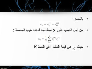 •: ‫بالجمع‬
•‫على‬ ‫التعميم‬ ‫اجل‬ ‫من‬p: ‫المعممة‬ ‫هيب‬ ‫قاعدة‬ ‫نجد‬ ‫نمط‬
•‫العقدة‬ ‫قيمة‬ ‫هي‬ ‫حيث‬I‫النمط‬ ‫في‬K
 