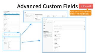 Advanced Custom Fields ץ
ʾک`ף̶Ȥ
ͶȤʾλäO
 