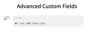 Advanced Custom Fields
ե`ɲ
쥤
å`

 