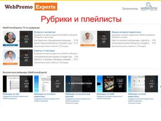 Рубрики и плейлисты
 