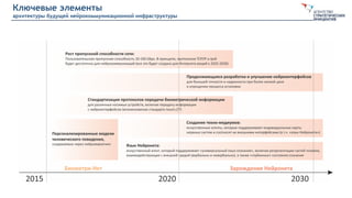 Ключевые элементы
архитектуры будущей нейрокоммуникационной инфраструктуры
 