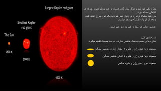 ‫ی‬ ‫چرخه‬ ‫و‬ ‫طوالنی‬ ‫عمری‬ ‫او‬ ‫همسان‬ ‫گان‬ ‫ستار‬ ‫دیگر‬ ‫و‬ ‫خورشید‬ ‫کلی‬ ‫بطور‬
‫دارند‬ ‫آهسته‬ ‫تکاملی‬.
‫شده‬ ‫تبدیل‬ ‫سرخ‬ ‫غول‬ ‫یک‬ ‫ب‬ ‫خود‬ ‫عمر‬ ‫پایان‬ ‫ی‬ ‫دردوره‬ ‫احتماال‬ ‫خورشید‬
‫میشود‬ ‫سفید‬ ‫ی‬ ‫کوتوله‬ ‫یک‬ ‫آن‬ ‫از‬ ‫بعد‬ ‫و‬.
‫است‬ ‫هلیم‬ ‫و‬ ‫هیدروژن‬ ‫ستاره‬ ‫هر‬ ‫غالب‬ ‫عناصر‬.
‫کلی‬ ‫بندی‬ ‫دسته‬:
‫میشوند‬ ‫تقسیم‬ ‫جمعیت‬ ‫سه‬ ‫ب‬ ‫سازنده‬ ‫عناصر‬ ‫ماهیت‬ ‫حسب‬ ‫بر‬ ‫ها‬ ‫ستاره‬
‫اول‬ ‫جمعیت‬:‫هلیوم‬ ‫و‬ ‫هیدروژن‬+‫سنگین‬ ‫عناصر‬ ‫زیاری‬ ‫مقدار‬
‫دوم‬ ‫جمعیت‬:‫هلیوم‬ ‫و‬ ‫هیدروژن‬+‫سنگین‬ ‫عناصر‬ ‫اندکی‬
‫سوم‬ ‫جمعیت‬:‫خالص‬ ‫هلیوم‬ ‫و‬ ‫هیدروژن‬
 