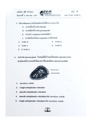 ข้อสอบ 7 วิชาสามัญ ชีวะ