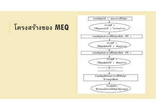 โครงสร้างของ MEQ
 