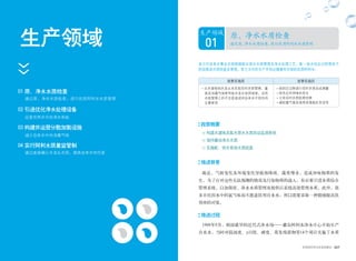 026 027世界的阿利水优秀政策史
生产领域
01 原、净水水质检查
通过原、净水水质检查，进行优质阿利水水质管理
02 引进优化净水处理设备
运营世界水平的净水系统
03 构建并运营分散加氯设施
减少自来水中的消毒气味
04 实行阿利水质量监管制
通过直接确认水龙头水质，提高自来水信任度
01 通过原、净水水质检查，进行优质阿利水水质管理
原、净水水质检查生产领域
首尔市自来水事业总部根据取水原水水质管理及净水处理工艺、配·给水供应过程等各个
阶段推进水质检查及管理，努力为市民生产并供应健康而甘甜的优质阿利水。
政策实施前 政策实施后
•从水源地到水龙头未实现实时水质管理，藻
类及消毒气味等导致水龙头有异味等，这些
水质管理上的不足是造成对自来水不信任的
主要原因
•按供应过程进行实时水质自动测量
•抢先应对异味的发生
•公布实时水质检查结果
•减轻氯气味及保持末端地区安全性
政策概要
 构建水源地及取水原水水质自动监测系统
 保持最佳净水水质
 实施配、供水系统水质检查
推进背景
最近，气候变化及环境变化导致强降雨、藻类增多，造成异味物质的发
生，为了应对这些无法预测的情况及污染物质的流入，有必要引进水质综合
管理系统，以加强原、净水水质管理及按供应系统高效管理水质。此外，很
多市民因水中的氯气味而不愿意饮用自来水，所以需要采取一种能够提高饮
用率的对策。
推进过程
1908年9月，韩国最早的近代式净水场——纛岛阿利水净水中心开始生产
自来水，当时对混浊度、pH值、硬度、蒸发残留物等14个项目实施了水质
 