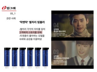 01 !
프로젝트!
소개!
프리미엄 요거트 개발 및 새로운 컨셉 제안!
!
‘작은 사치’에 적합한 합리적이고 힐링이 되는 디저트 개발!
!
타겟 : 2030 여성 세대(편의점)!
4050 주부 세대(대형마트)!
!
패키지 제한 : 플라스틱 재질
 