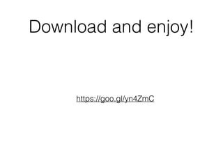 Download and enjoy!
https://goo.gl/yn4ZmC
 