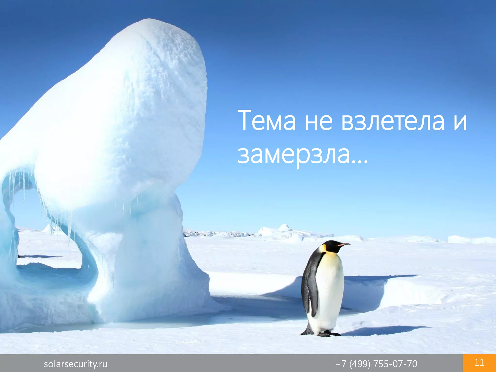 solarsecurity.ru +7 (499) 755-07-70 11
Тема не взлетела и
замерзла…
 