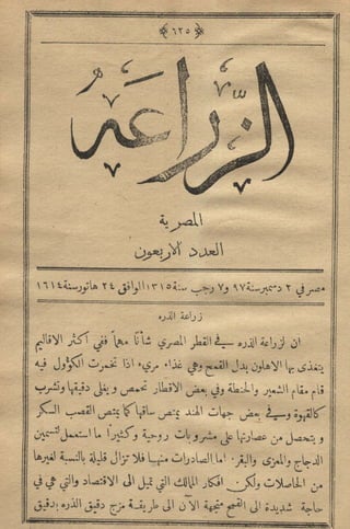 مجلة الزراعة المصرية