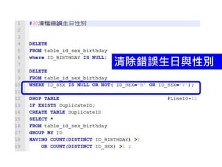 清除錯誤生日與性別
 