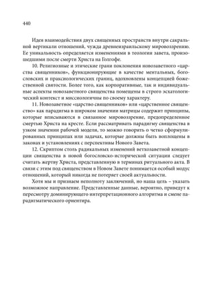 TРАНСФОРМАЦИЯ ВЕТХОЗАВЕТНОЙ КОНЦЕПЦИИ СВЯЩЕНСТВА В НОВОЗАВЕТНОМ КОНТЕКСТЕ (PhD in theology)