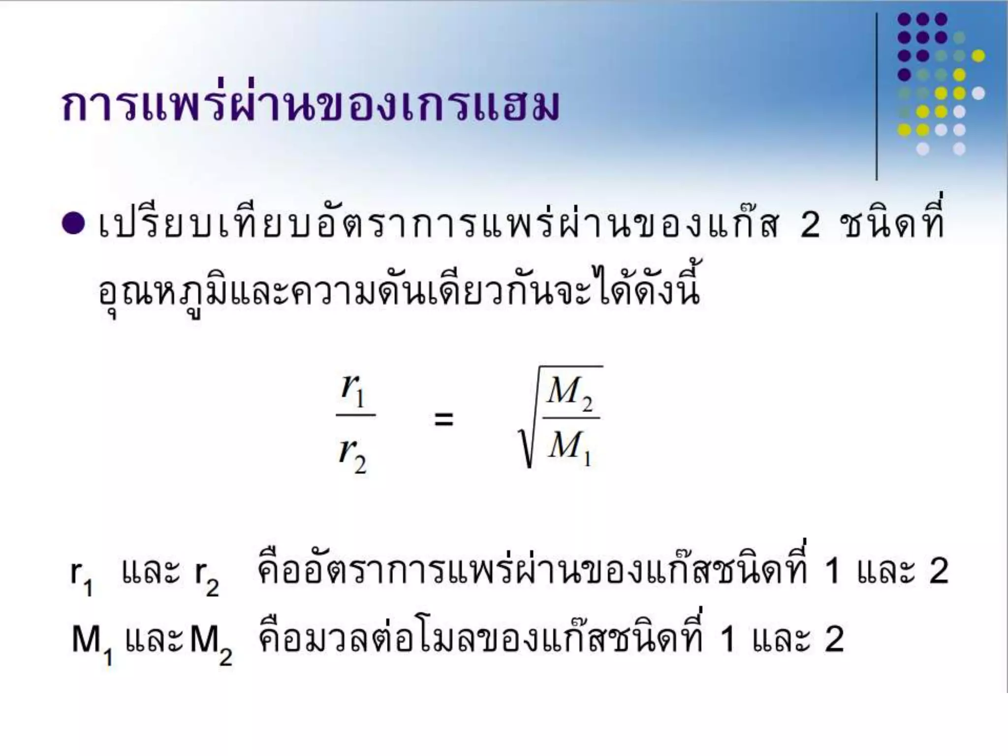 สมบัติของแก๊ส