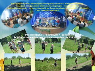 Радо зустріли гостей з Кіровоградського будинку дитячої та юнацької творчості .
З великим задоволенням переглянули літературно – музичну виставу
« Хай добро перемагає» , пограли в рухливі ігри, було дуже цікаво і весело( вік 7 – 18 років) .
У нас з’явились нові друзі!
 