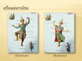 เครื่องแต่งกำยโขน
เครื่องแต่งกำยพระ เครื่องแต่งกำยนำง
 