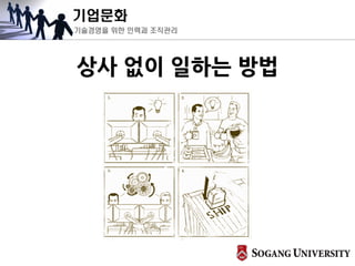 기업문화
기술경영을 위한 인력과 조직관리
상사 없이 일하는 방법
 