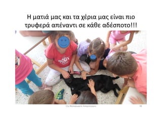 Η ματιά μας και τα χέρια μας είναι πιο
τρυφερά απέναντι σε κάθε αδέσποτο!!!
9811ο Νηπιαγωγείο Ασπροπύργου
 