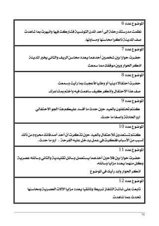 75
‫عزر‬ ‫املٛمٛع‬6
‫ؽاٖزت‬ ‫مبا‬ ‫ٚاْبٗضت‬ ‫ؾٝٗا‬ ‫ؾؾاصنت‬ ١ٝ‫ايتْٛغ‬ ٕ‫املز‬ ‫أسز‬ ‫إىل‬ ١ً‫صس‬ ‫َزصعتو‬ ‫ْعُت‬
‫َٚغاٚ٥ٗا‬ ‫قاعٓٗا‬ ‫سانضا‬ ١ٜٓ‫املز‬ ‫فـ‬.
‫عزر‬ ‫املٛمٛع‬7
١ٜٓ‫املز‬ ‫ىرل‬ ْٞ‫ٚايجا‬ ‫ايضٜـ‬ ٔ‫قاع‬ ‫ٜعزر‬ ‫أسزُٖا‬ ‫ؽدقني‬ ‫بني‬ ‫سٛاصا‬ ‫سنضت‬
‫زلعت‬ ‫مما‬ ‫َٛقؿو‬ ‫ٚبني‬ ‫اؿٛاص‬ ‫اسنض‬
‫عزر‬ ‫املٛمٛع‬8
‫ٚزلعت‬ ‫صأٜت‬ ‫مبا‬ ‫ؾأعذبت‬ ‫ٚطٓٝا‬ ٚ‫أ‬ ‫رٜٓٝا‬ ٫‫استؿا‬ ‫سنضت‬
‫مبؾاعضى‬ ِ‫ٚاخت‬ ٘ٝ‫ؾ‬ ‫عاُٖت‬ ‫نٝـ‬ ‫ٚاسنض‬ ٍ‫ا٫ستؿا‬ ‫ٖشا‬ ‫فـ‬.
‫عزر‬ ‫املٛمٛع‬9
ٞ‫ا٫ستؿاي‬ ٛ‫اؾ‬ ‫ٖشا‬ ِ‫عًٝه‬ ‫أؾغز‬ ‫َا‬ ‫سزخ‬ ‫سني‬ ‫بايعٝز‬ ًٕٛ‫ؼتؿ‬ ِ‫نٓت‬
‫سزخ‬ ‫َا‬ ‫ٚافؿا‬ ١‫اؿارث‬ ٚ‫اص‬.
‫عزر‬ ‫املٛمٛع‬10
‫سيو‬ َٔ ّٚ‫قض‬ ‫أفزقا٥و‬ ‫أسز‬ ٕ‫أ‬ ‫تشنضت‬ ‫سني‬ ‫بايعٝز‬ ٍ‫ي٬ستؿا‬ ٕٚ‫تغتعز‬ ِ‫نٓت‬
١‫ايؿضس‬ ً٘ٝ‫ع‬ ٌ‫ٜزخ‬ ٌُ‫ع‬ ‫يف‬ ‫ؾؿهضت‬ ‫ا٭عباب‬ َٔ ‫يغبب‬.‫سزخ‬ ‫َا‬ ٚ‫اص‬.
‫عزر‬ ‫املٛمٛع‬11
١ٜ‫عقض‬ ً٘٥‫ٚعا‬ ْٞ‫ٚايجا‬ ١ٜ‫تكًٝز‬ ٌ٥‫ٚعا‬ ٌُ‫ٜغتع‬ ‫أسزُٖا‬ ‫ؾ٬سني‬ ‫بني‬ ‫سٛاصا‬ ‫سنضت‬
ً٘٥‫ٚعا‬ ‫َظاٜا‬ ‫ٜعزر‬ ‫َُٓٗا‬ ٌ‫ٚن‬.
‫املٛمٛع‬ ‫يف‬ ‫صأٜو‬ ‫ٚابز‬ ‫اؿٛاص‬ ‫اسنض‬
‫عزر‬ ‫املٛمٛع‬12
‫ٚقاعٓٗا‬ ١ٜ‫ايعقض‬ ‫اٯ٫ت‬ ‫َظاٜا‬ ‫ٜعزر‬ ‫ٚثا٥كٝا‬ ‫ؽضٜطا‬ ‫ايتًؿاط‬ ١‫ؽاؽ‬ ٢ً‫ع‬ ‫تابعت‬
‫ؽاٖزت‬ ‫عُا‬ ‫ؼزخ‬
 