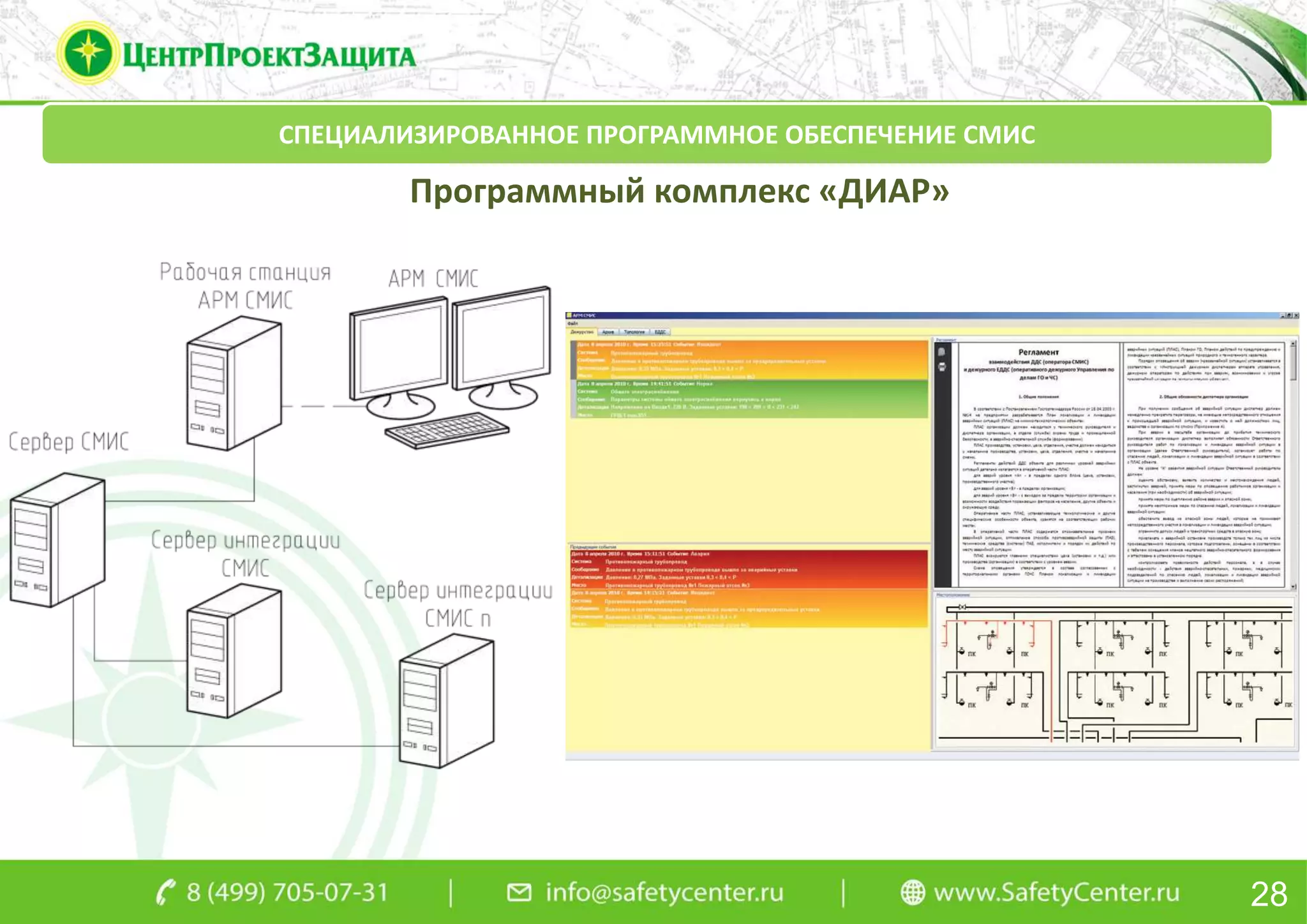 28
СПЕЦИАЛИЗИРОВАННОЕ ПРОГРАММНОЕ ОБЕСПЕЧЕНИЕ СМИС
Программный комплекс «ДИАР»
 