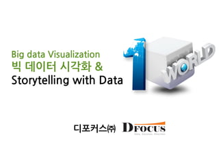 Big data Visualization
빅 데이터 시각화 &
Storytelling with Data
디포커스㈜
 